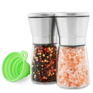 Stainless Steel Salt and Pepper Grinder Set