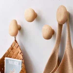 Scandinavian Solid Wood Handle Coat Hook
